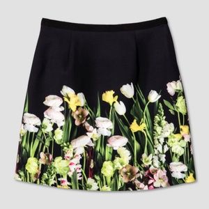 Victoria Beckham Target Women Floral Skirt Black